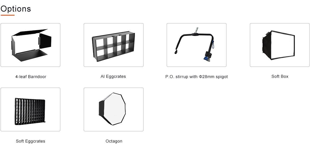 C02P 450W RGBW Cinema Style LED Lights Options C02P 450W RGBW Cinema Style LED Lights Options